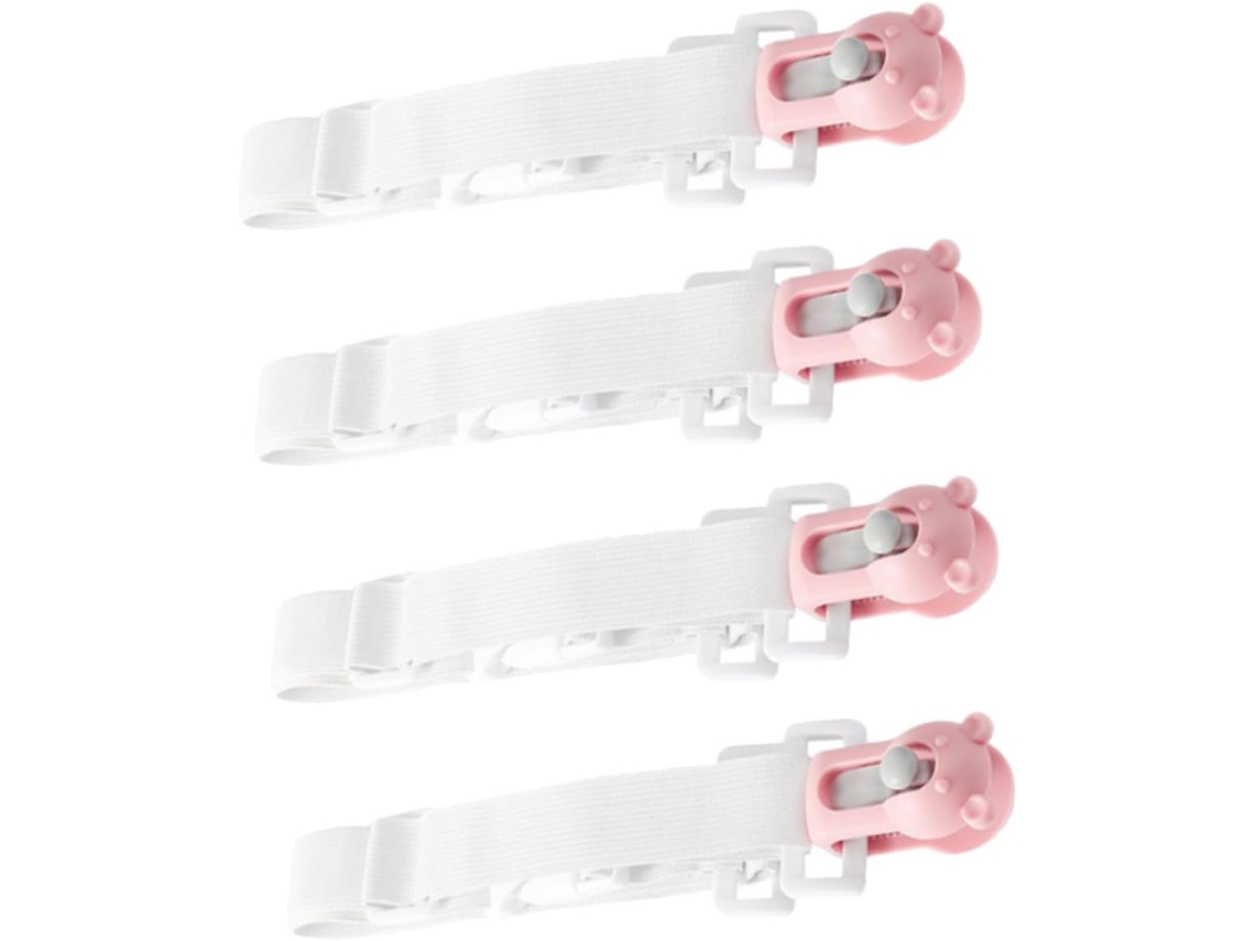 Prendedores De Colcha Cabilock Para Meninos, 4 Peças, Plástico E Nylon, Rosa