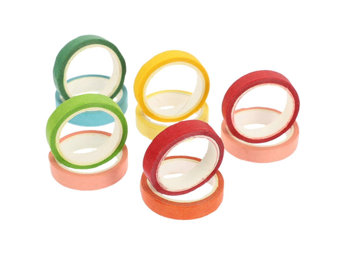 10 Rolos De Fita Adesiva Para Decoração Japonesa, Bloco De Notas Autoadesivo, Fita Para Embrulho De Presente Aquaforge