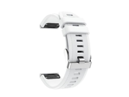 Lurelia Pulseira De Relógio Garmin Fenix 5 Em Silicone Branco, Acabamento Moderno