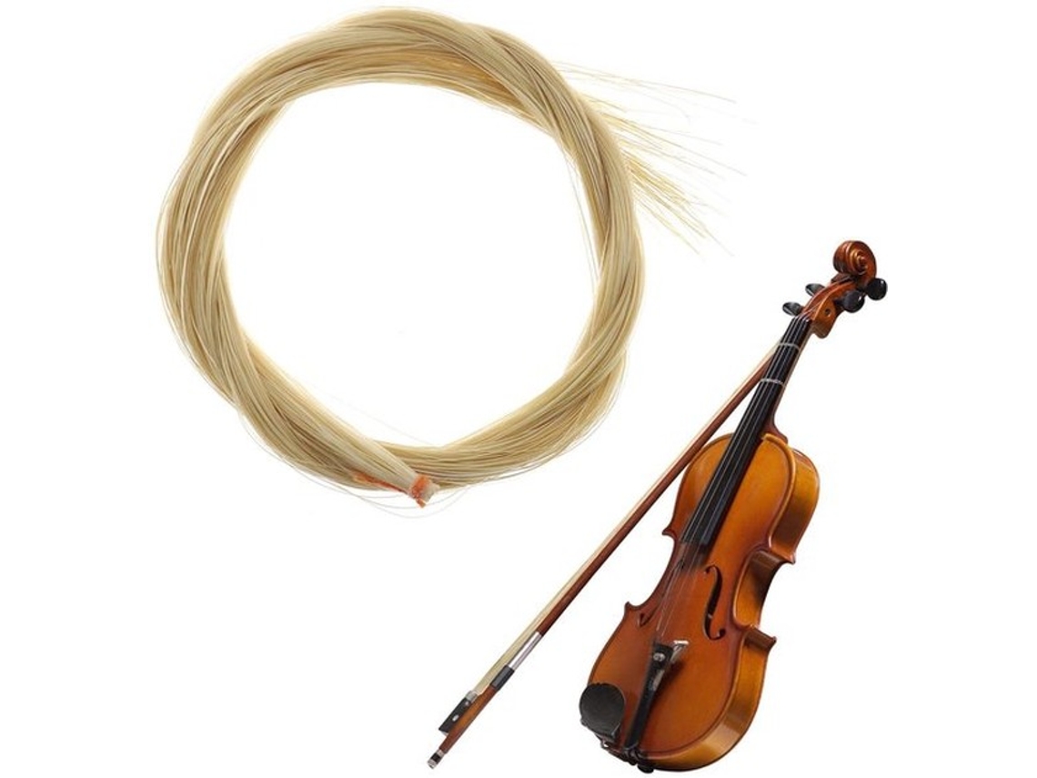Escolha Sólida - 2-pack De Estribo De Viola - Cabelo De Cavalo - Cor Natural - 29 Polegadas/74cm - Apropriado Para Viola/alto Viola/cello - Alta Quali
