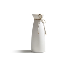 Vaso de Cerâmica Moderno Branco Geométrico S/MARCA