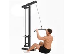 Máquina De Remo, Equipamento De Ginástica Para Montagem Na Parede, Máquina De Remo Com Cabo Para Academia Em Casa, Preta.