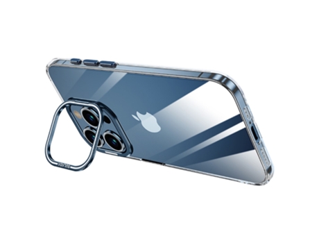 Suporte Casa Câmara Para Iphone 13 Pro Sulada Pele Sintética Azul