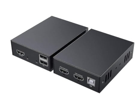 Pw-ht225hk Hdmi Kvm Usb Extender 165 Pés / 50m Transmissão Em Single Cat5e / 6/7 Full Hd 1080p Suporte Loop Out 3d Edid Fonction Preto Saisiyiky
