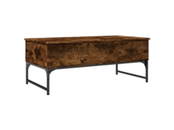 Mesa de Centro MAISON EXCLUSIVE em Derivados de Madeira e Metal Carvalho Fumado (100x50x40 cm)