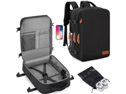 Mochilas De Viagem — Mochilas Impermeáveis Para O Dia A Dia, Ideais Para Viagens, Com Grande Capacidade Para Laptops E Uso Escolar, Na Cor Preta.