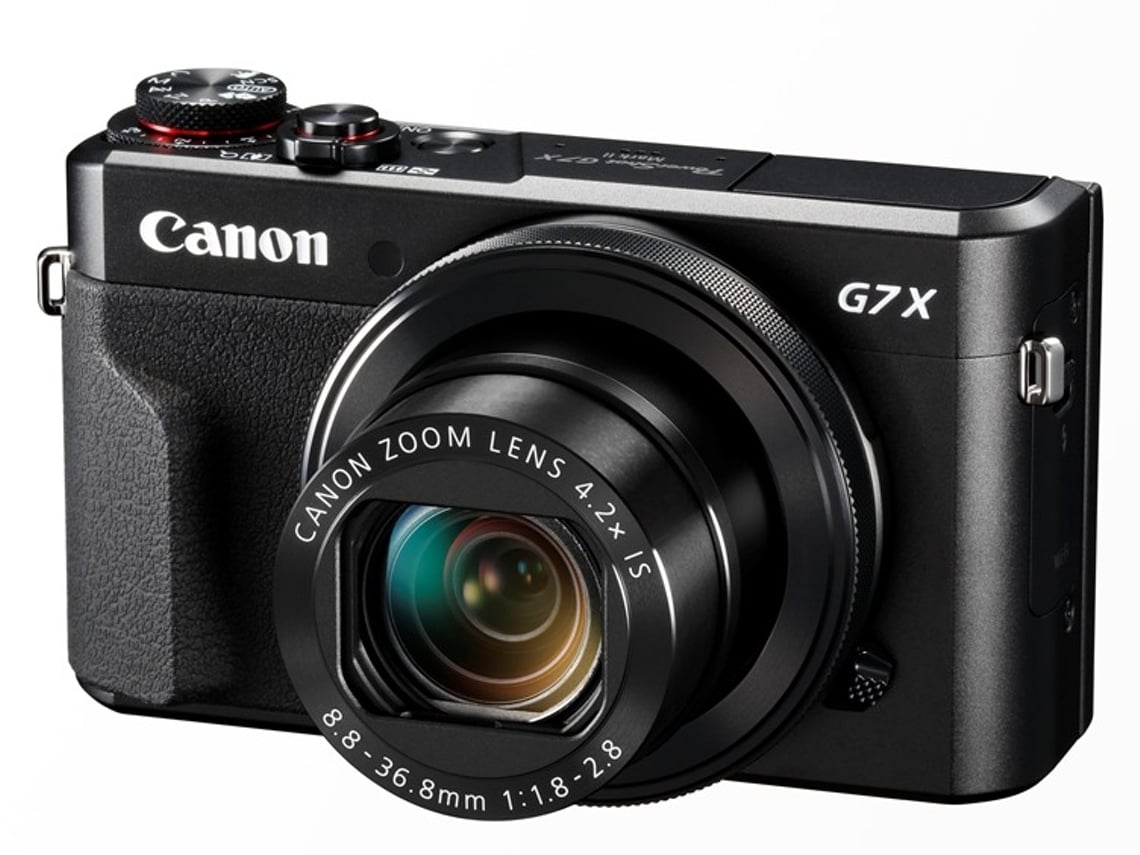 Máquina Fotográfica Compacta CANON Powershot G7X Mark II (Preto - 20.1 MP - ISO: auto 125 a 12800 - Zoom Ótico: 4.2x)