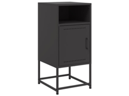 Mesa de Cabeceira 36x39x78 Cm Aço Preto MAISON EXCLUSIVE