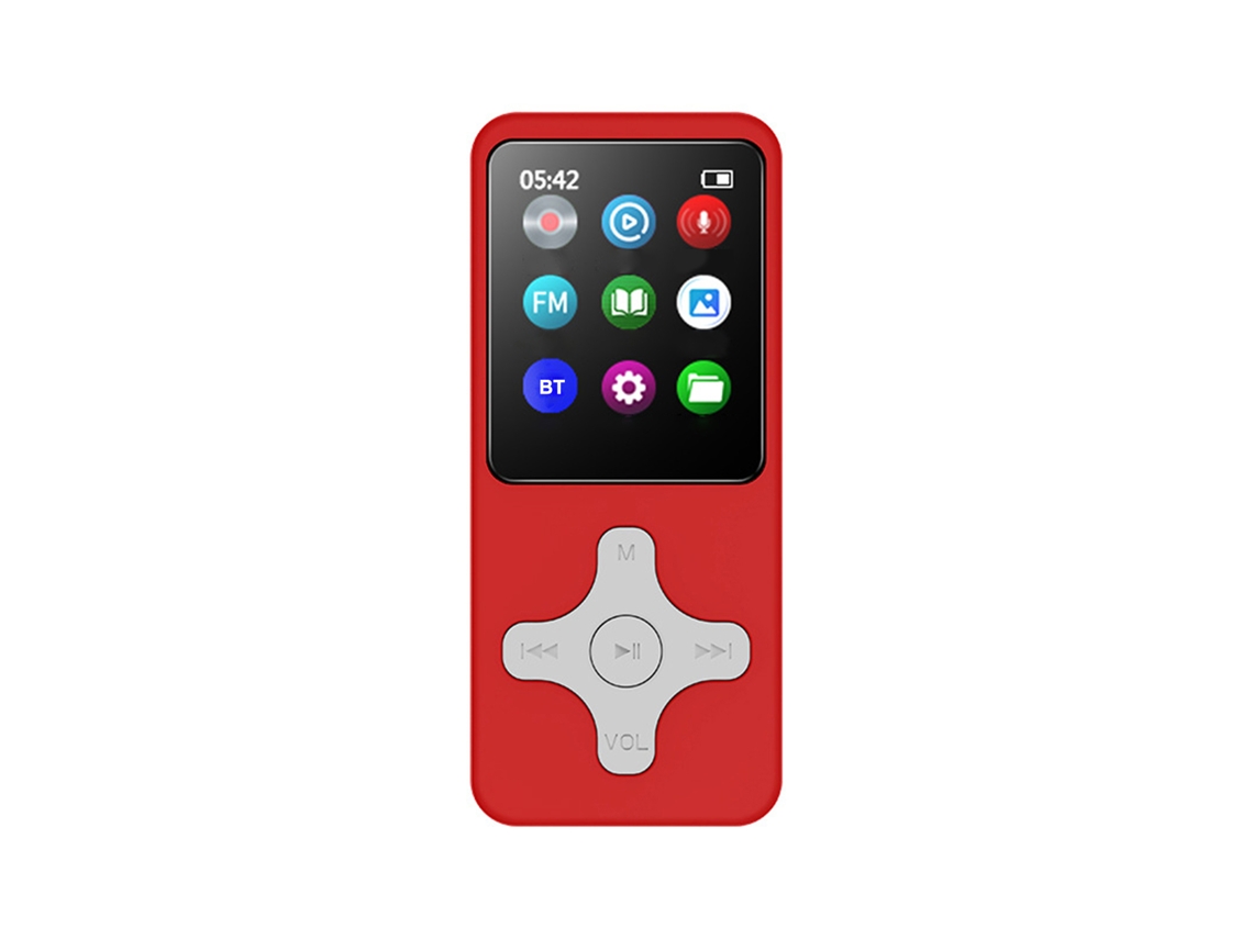 Reprodutor De Mp3 Mp4 Com Tela Digital Bt5.0 Alto-falante Rádio Fm Gravador E-book Som Hifi