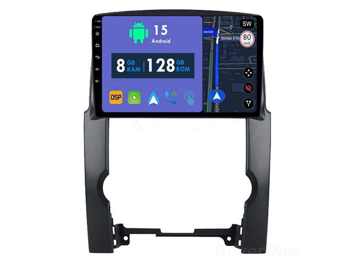 Auto Rádio Carro Bluetooth Autoradio 8GB RAM 128G ROM CarPlay Navegação GPS Ecrã Táctil RoverOne para Kia Sorento 2 XM 2009-2012  