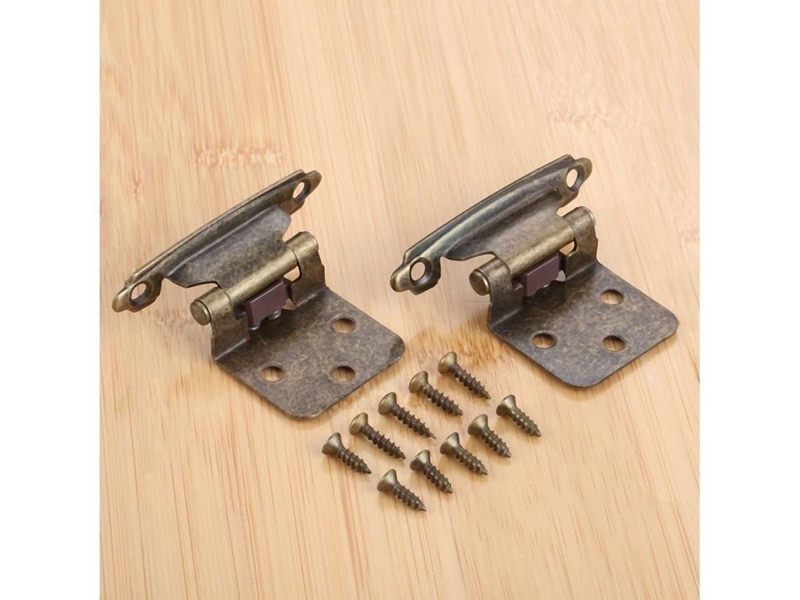 2 Dobradiças De Aço Revestido Para Armário, Dobradiça Automática Para Porta De Armário Cozinha, Dobradiça Antiga Para