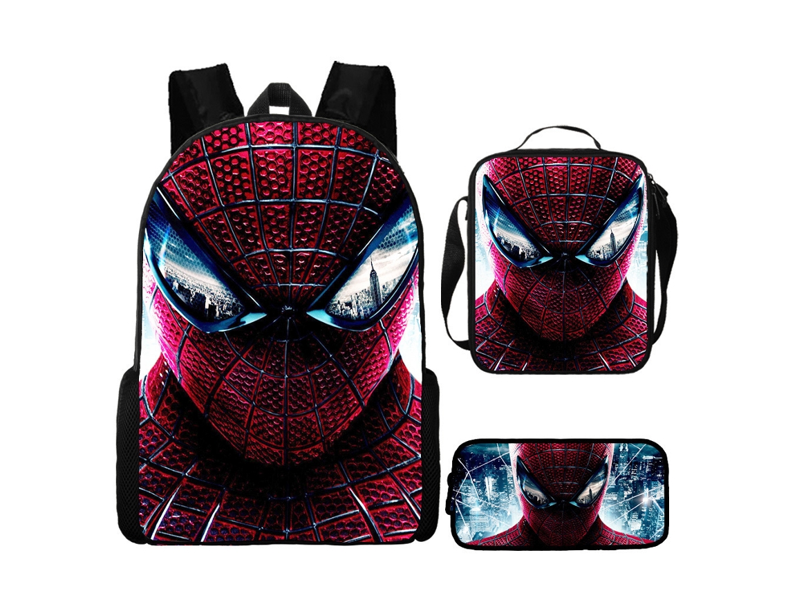 KOHREE Conjunto de Três Peças de Mochila Escolar Do Homem-Aranha