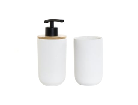 Conjunto de Banho Dkd Home Decor Branco Bambu Gré.