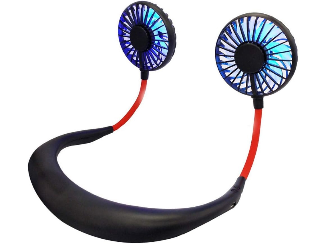 Ar USB mini ventilador de pescoço portátil S/MARCA, 1200m, uso doméstico e externo
