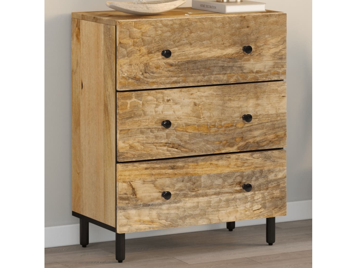 Vidaxl Móvel De Apoio 60x33x75 Cm Madeira De Mangueira Maciça