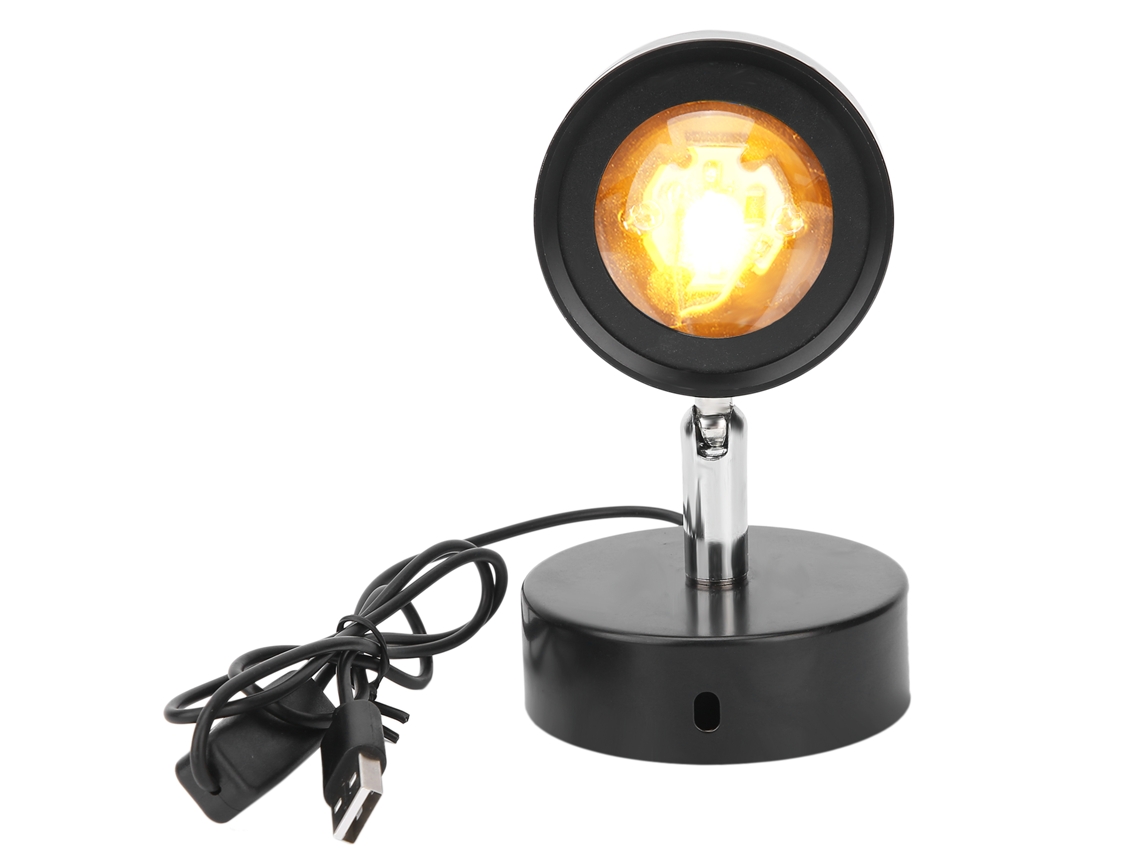 Lâmpada De Projetor Usb Para Uso Doméstico, Luminária Projeção Sala Estar, Decoração Parede, Luz Com Cores Do Pôr Sol. Aquaforge