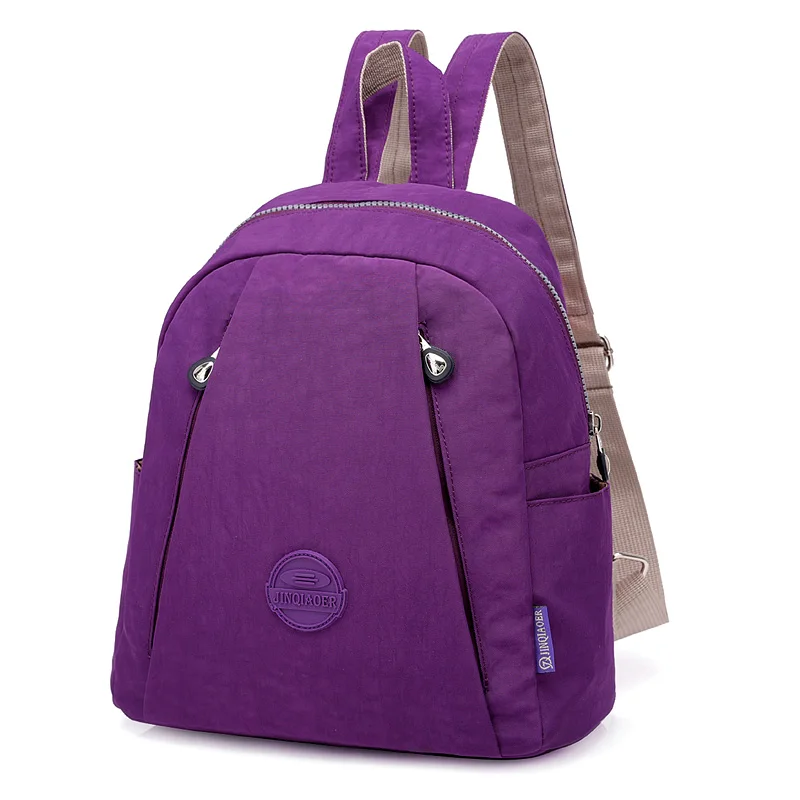 Mochila Escolar, Feminina, Em Nylon, Impermeável