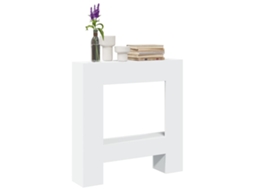 Vidaxl Cornija De Lareira 81x18x82 Cm Derivados De Madeira Branco