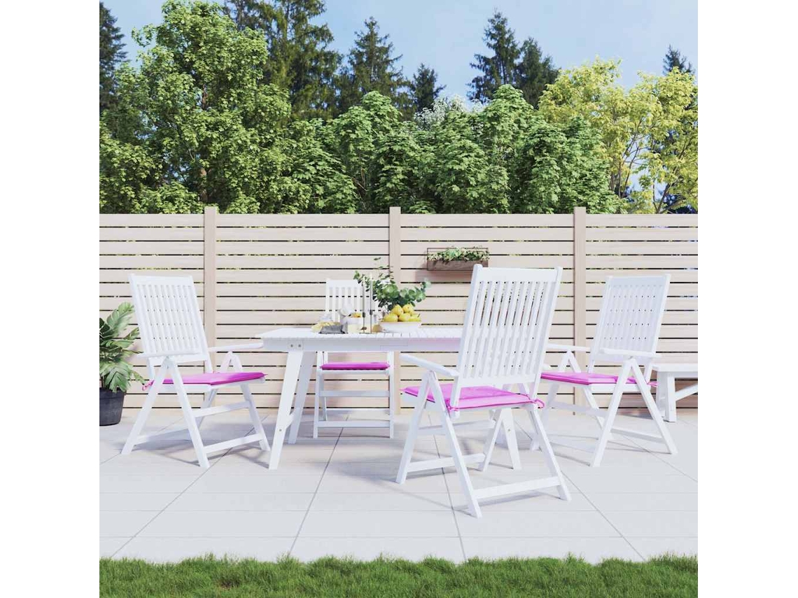 Vidaxl Almofadões P/ Cadeira 4pcs 50x50x4cm Tecido Rosa