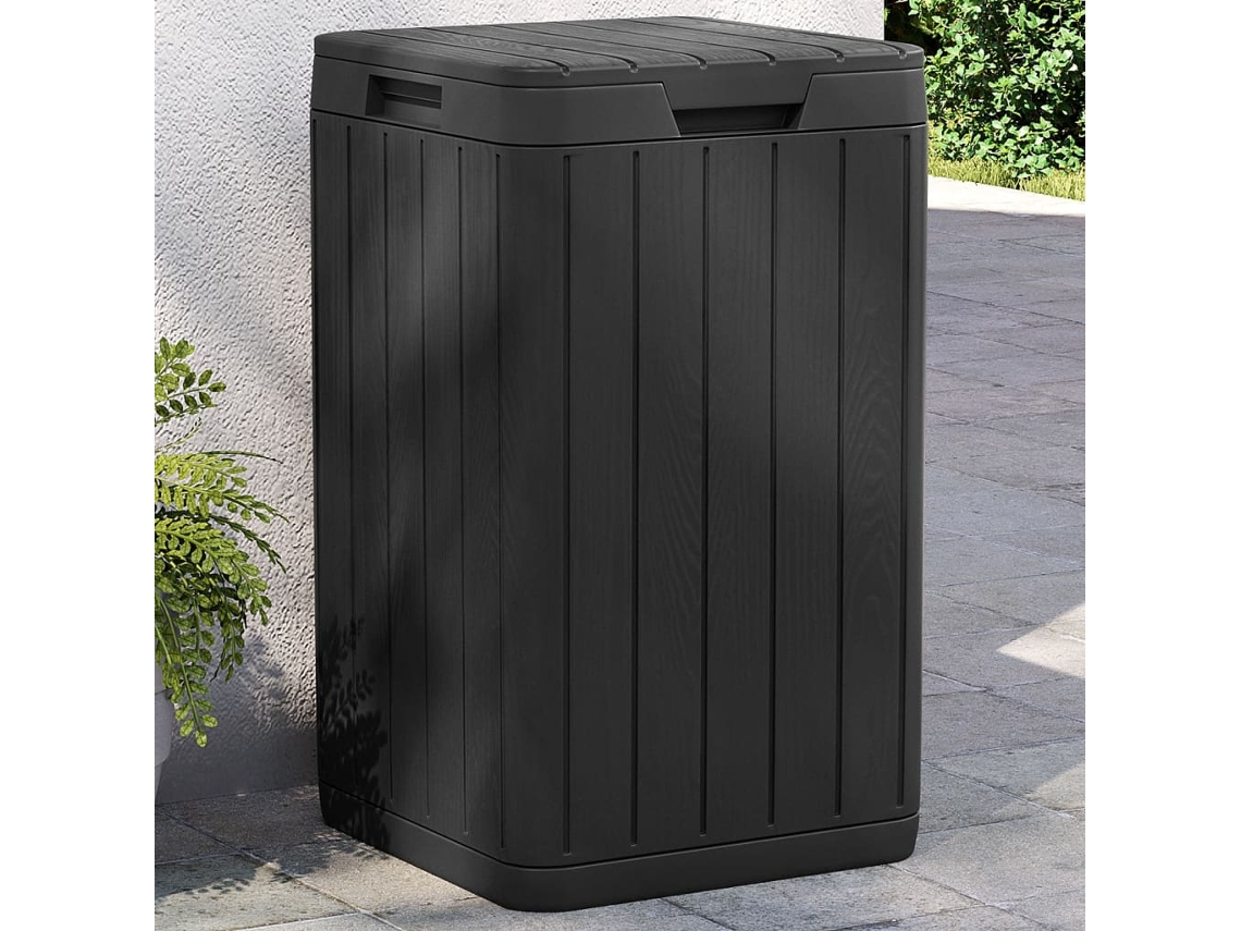 Vidaxl Caixote Do Lixo De Exterior 38x38x65 Cm Pp Antracite