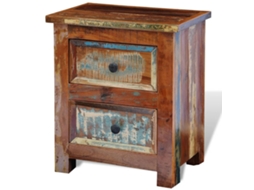 Mesa de cabeceira VIDAXL Marrom Madeira (43x35x51 cm)