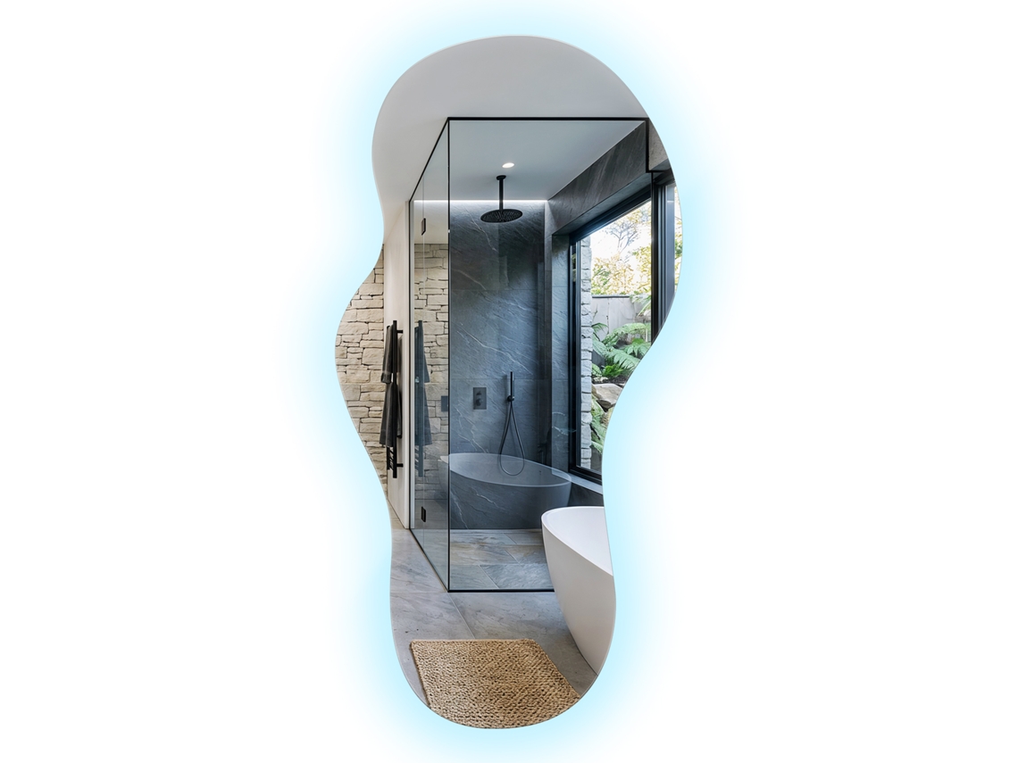 Espelho Led com Luz Fria Irregular ESPELHARTE (45x90 Cm Luz Fria 6500k)