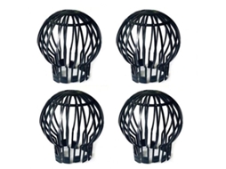 4 Filtros de Calha, Ralo de Piso em Tela Plástica Preta AQUAFORGE