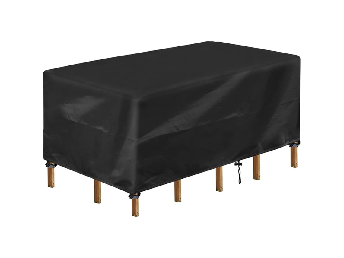 Capota Para Mesa De Jardim Retangular Impermeável Anti-uv Têxtil Oxford 420d 170x94x70cm