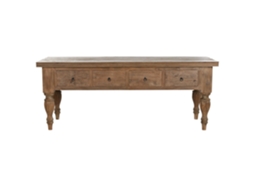 Mesa de Consola ALEXANDRA HOUSE LIVING em teca reciclada com 4 gavetas, 220x80x78cm