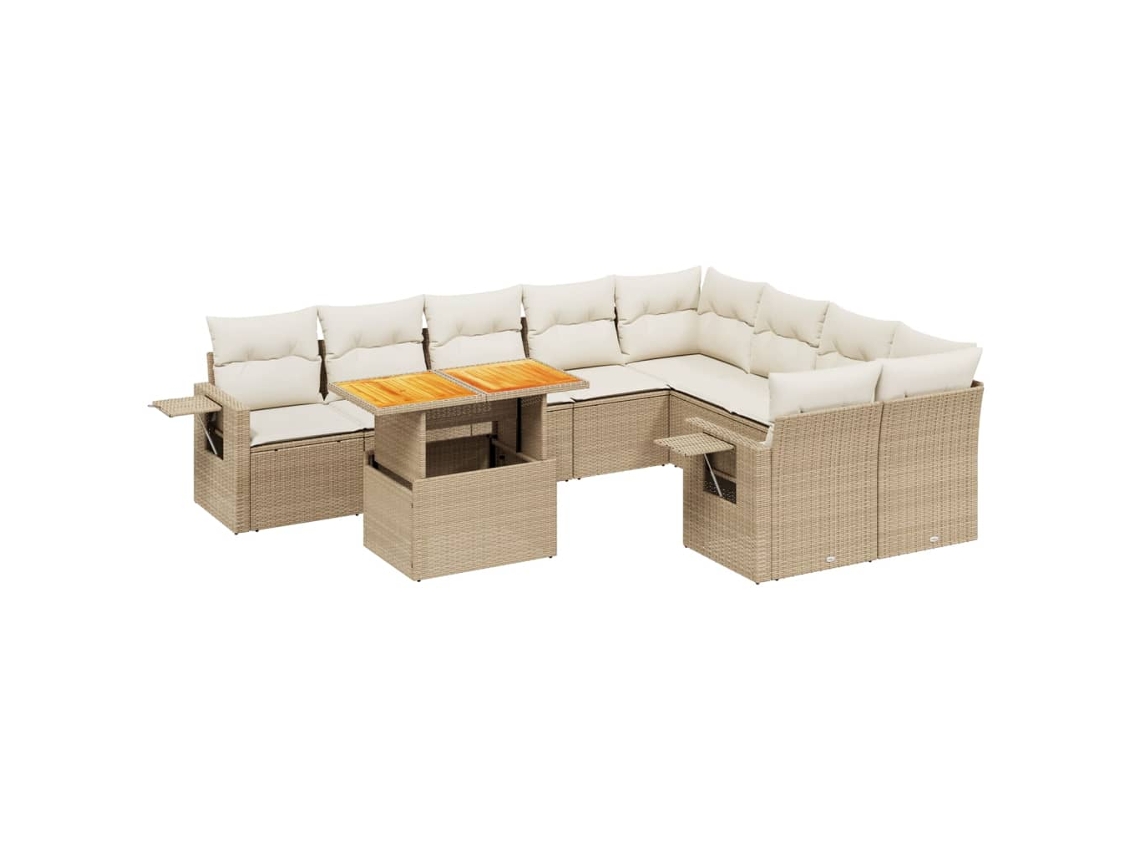 Garden Sofa Set, Garden Sofa Sets Vidaxl Bege Rattan / Vime (n/a)