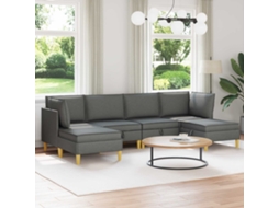 Vidaxl Conjunto De Sofá Modular Com Armazenamento 6 Pcs