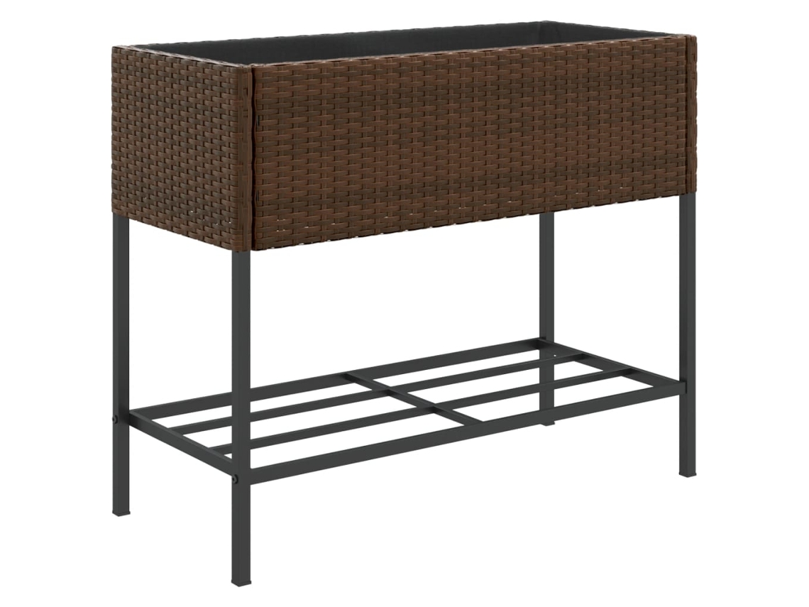 Garden Planter, Garden Planters Vidaxl Marrom Rattan / Vime (90 X 40 X 75 Cm)