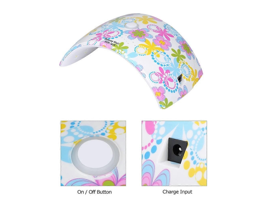 36w Led Uv Nail Lamp Gel Dryer Fingernail Toenail Curing White Light Flower Pattern Art Painting To Ol Optional Us/eu/uk/au Plug GOKOCO