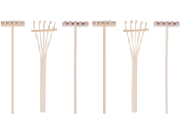 Conjunto De 6 Mini Ancinhos De Bambu Para Decoração De Caixa De Areia Zen