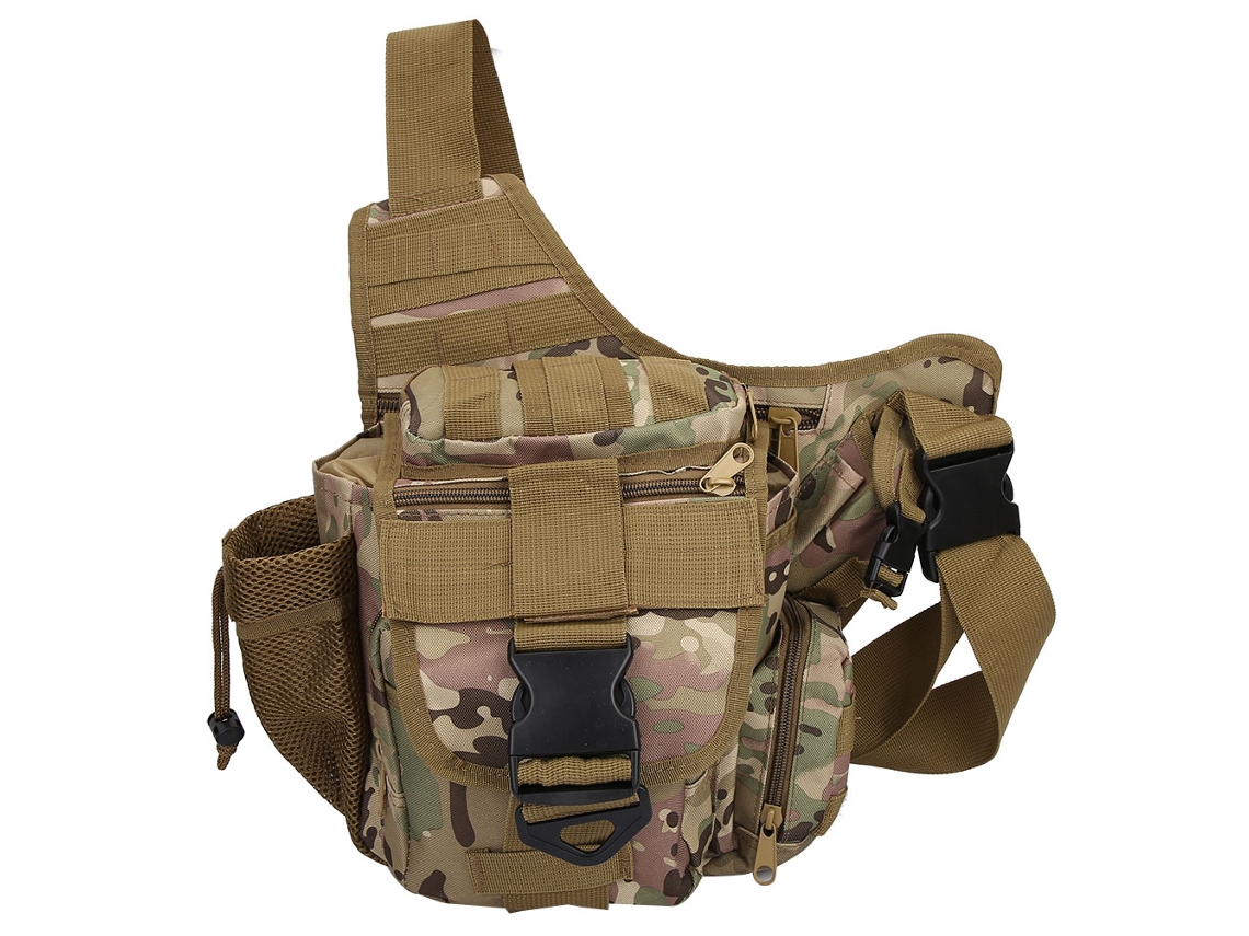 Mochila Tática Para Pescaria Mochila Transversal Militar Bolsa De Ombro Com Camuflagem Vylara