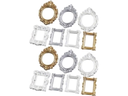 Conjunto 14 Molduras Decorativas Barrocas Resina Decoração Diy Tamanho Carteira Suportes Seguros Criativos GOKOCO