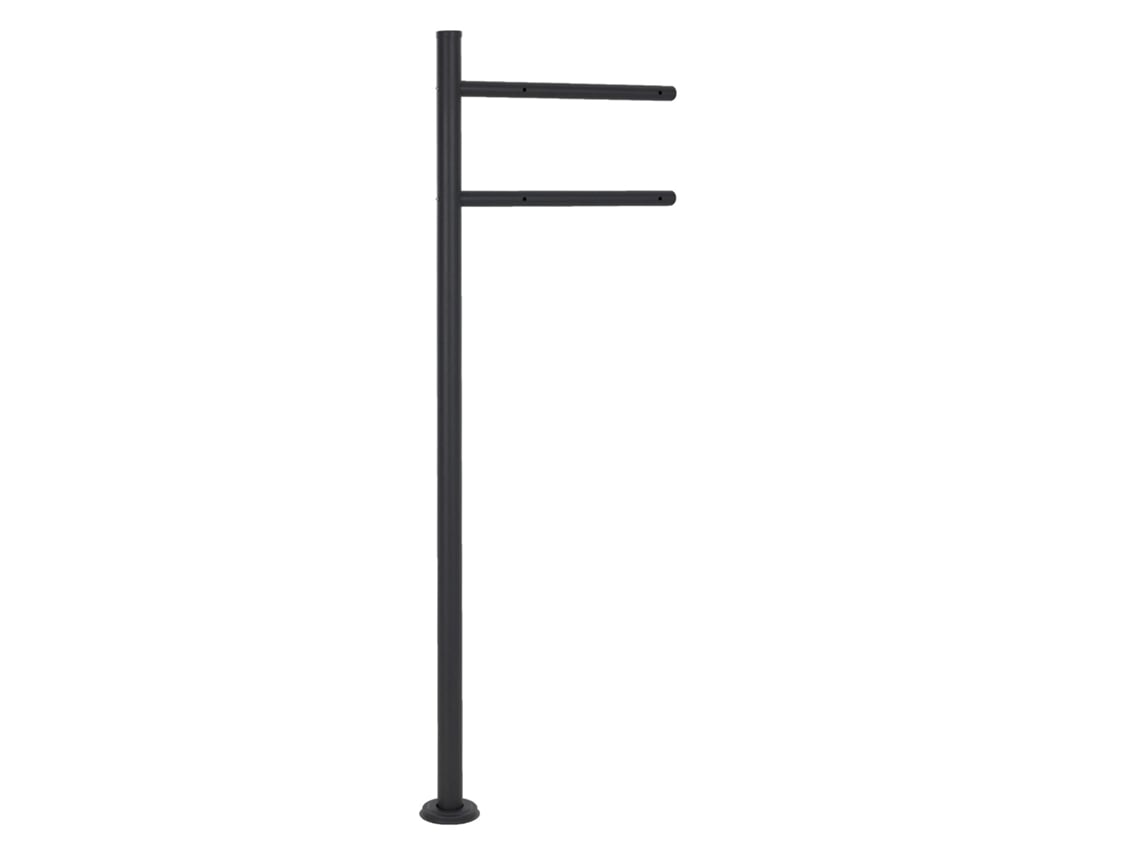 Suporte de caixa de correio 120 cm em aço inoxidável antracite ML-DESIGN