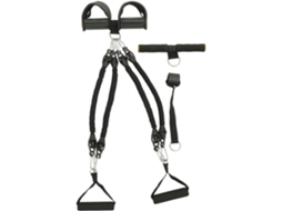 Corda Elástica De Tensão Para Exercícios Fitness Com 4-tubos E Pedal Treino Braços Ombros Em Ambientes