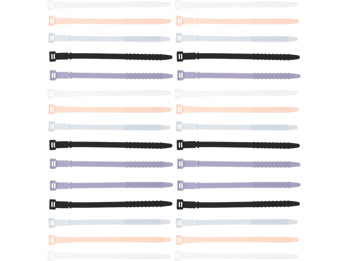40 Abraçadeiras De Silicone Com Travamento Automático.