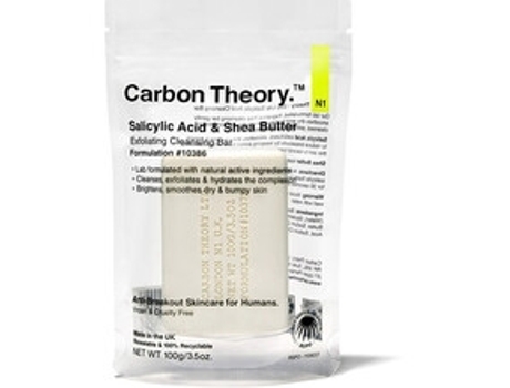 CARBON THEORY Salicylic Acid & Shea Butter Exfoliating Cleansing Bar Cisticí Pletové Mýdlo 100.0G