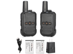 Aetheria 2pcs Rádio de Duas Vias Portátil Mini Walkie Talkie Transceptor Fm com Bateria de Lítio 1000mah