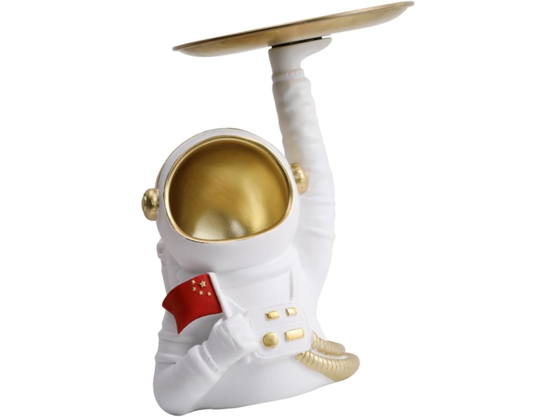 Bandeja Decorativa Multiuso Para Brinquedos, Resistente E Com Tema De Astronauta Para Armazenamento...