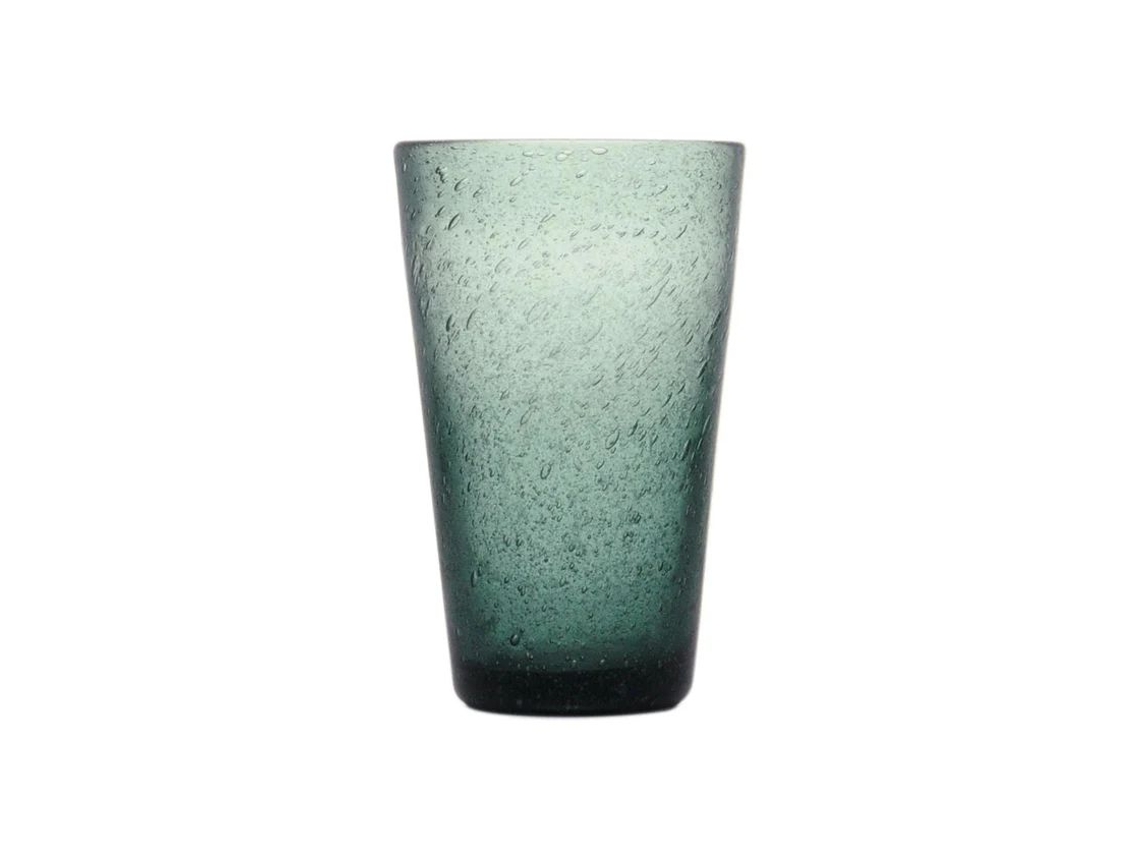 Memento Bicchiere Per Drink In Vetro Soffiato Color Avio