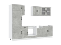 Kitchen Cabinet Set, Kitchen Cabinet Sets Vidaxl Cinzeto Madeira Processada (n/a)