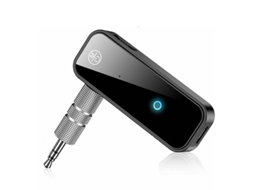 Adaptador Bluetooth 5.0 2‑em‑1 Transmissor Receptor Áudio Jack 3,5mm Mãos‑livres Carro