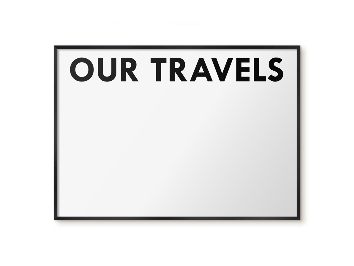Magnetic Board Our Travels For The Living Room Espelharte (100x70 Cm)