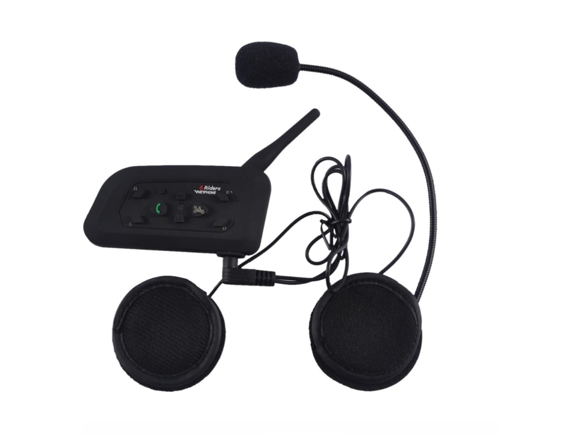 Intercomunicador Bluetooth V6 Para Capacete Mota Atende Chamadas Telefónicas Automáticamente