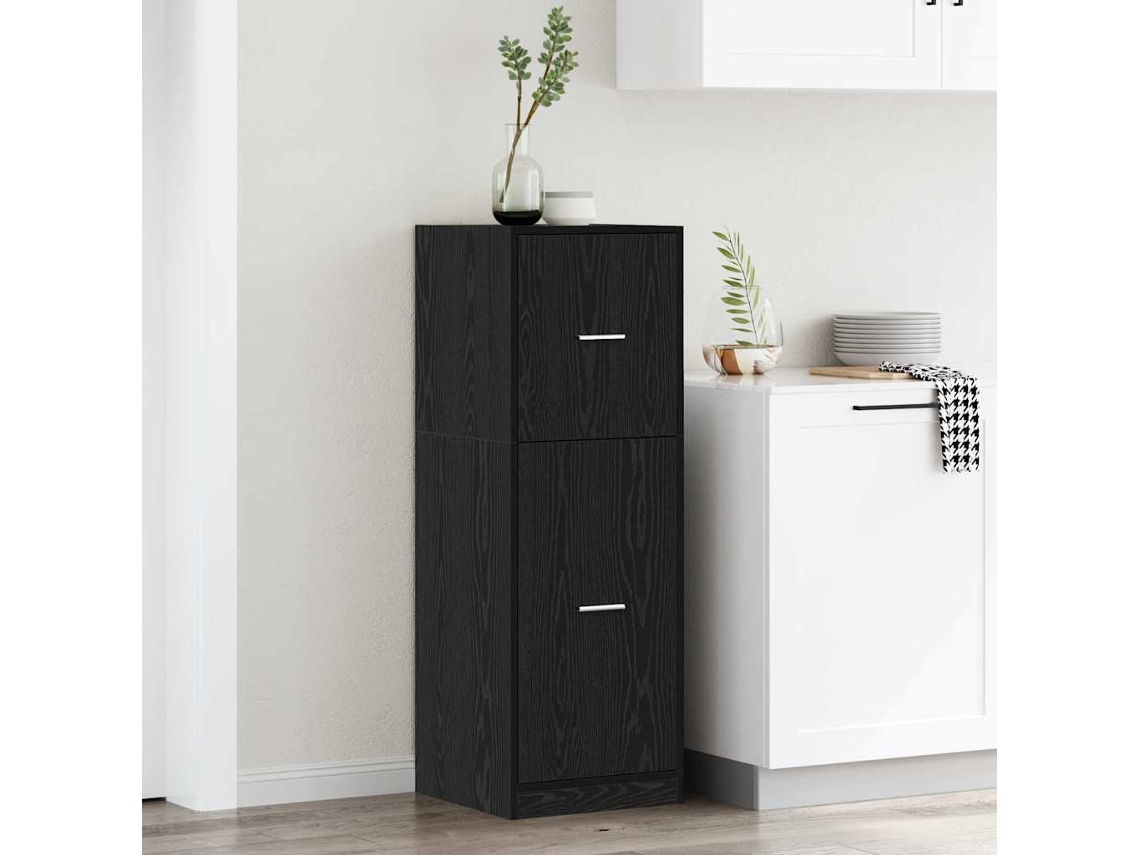 Vidaxl Armário De Farmácia Carvalho Preto 40 X 41 X 118 Cm