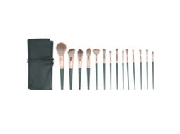 Conjunto de 14 pincéis de maquiagem para pele sensível.