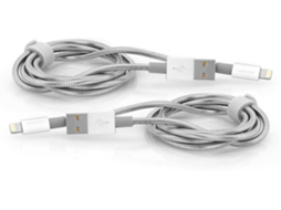 Cabo de carregamento VERBATIM 48872 (iPhone, iPad, iPod - Fêmea-Macho - 1m) — USB - Lightning | 1m | 2 Cabos